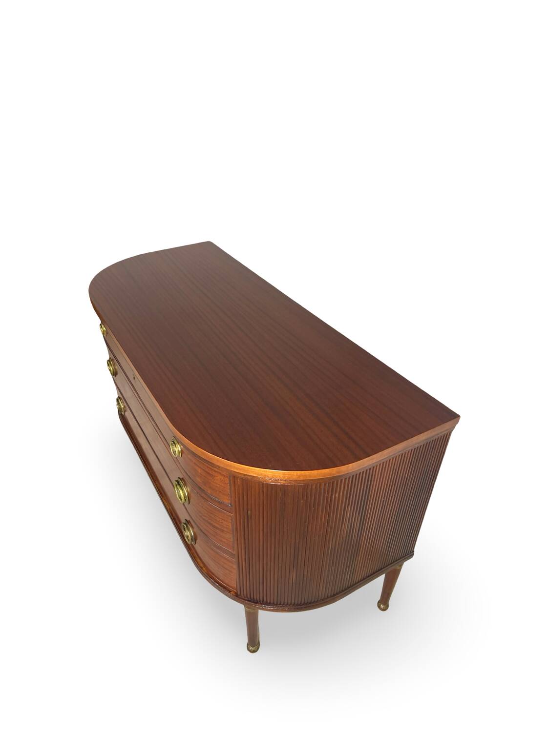 Large half-moon shaped chest of drawers/hall console, 1930s/1940s.