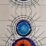 Vintage coffee table 70s ceramic and chrome metal