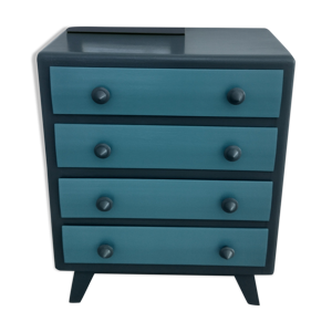 commode vintage bicolore