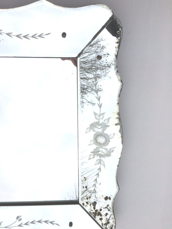 Mirror Venetian style period Art Deco