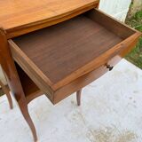 Cherry wood bedside table with 1 Louis XV style drawer
