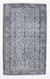 Turkish Rug All-Over Floral Pattern Light Blue Vintage Rug, 157x255Cm