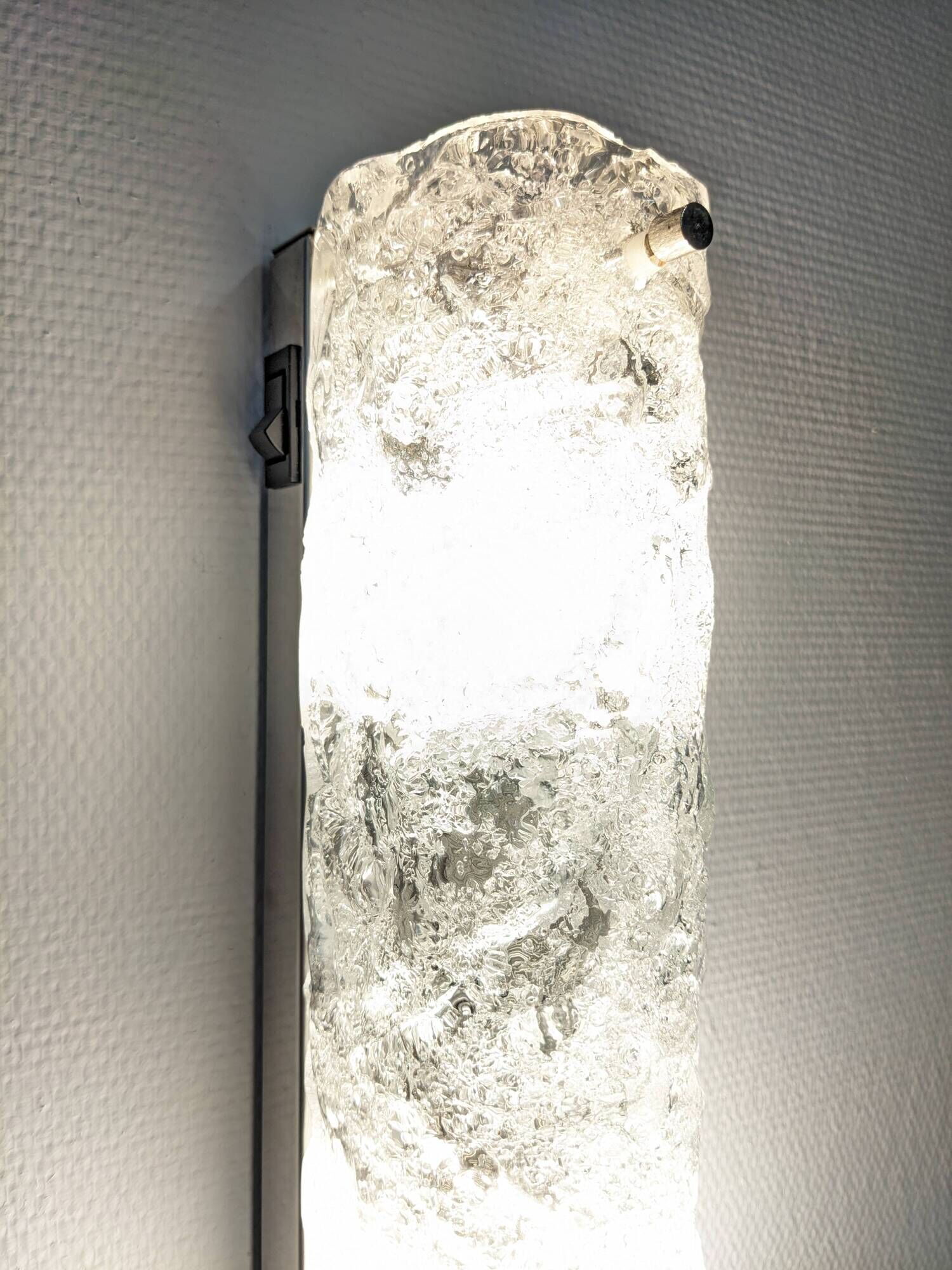 XL Murano glass wall lamp by Hillebrand Leuchten, Germany circa 1960