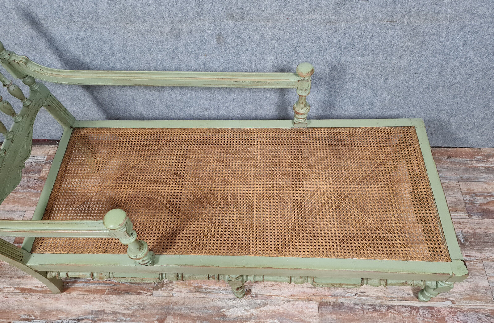 Recamier or provençal rest bench Napoleon III era in lacquered wood