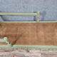 Recamier or provençal rest bench Napoleon III era in lacquered wood