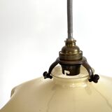 Opaline suspension with yellow skirt