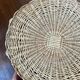 Large round woven wicker tray – Vintage craftsmanship