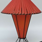 Vintage lamp felled red vinyl ribbon - wire 1960