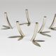 Werkstätte Hagenauer Up to 6 Soliflore Vases Leaf, Brass & Nickel, Vienna, 1960s