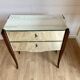 Small entrance chest of drawers or antique bedside table with engraved mirror.