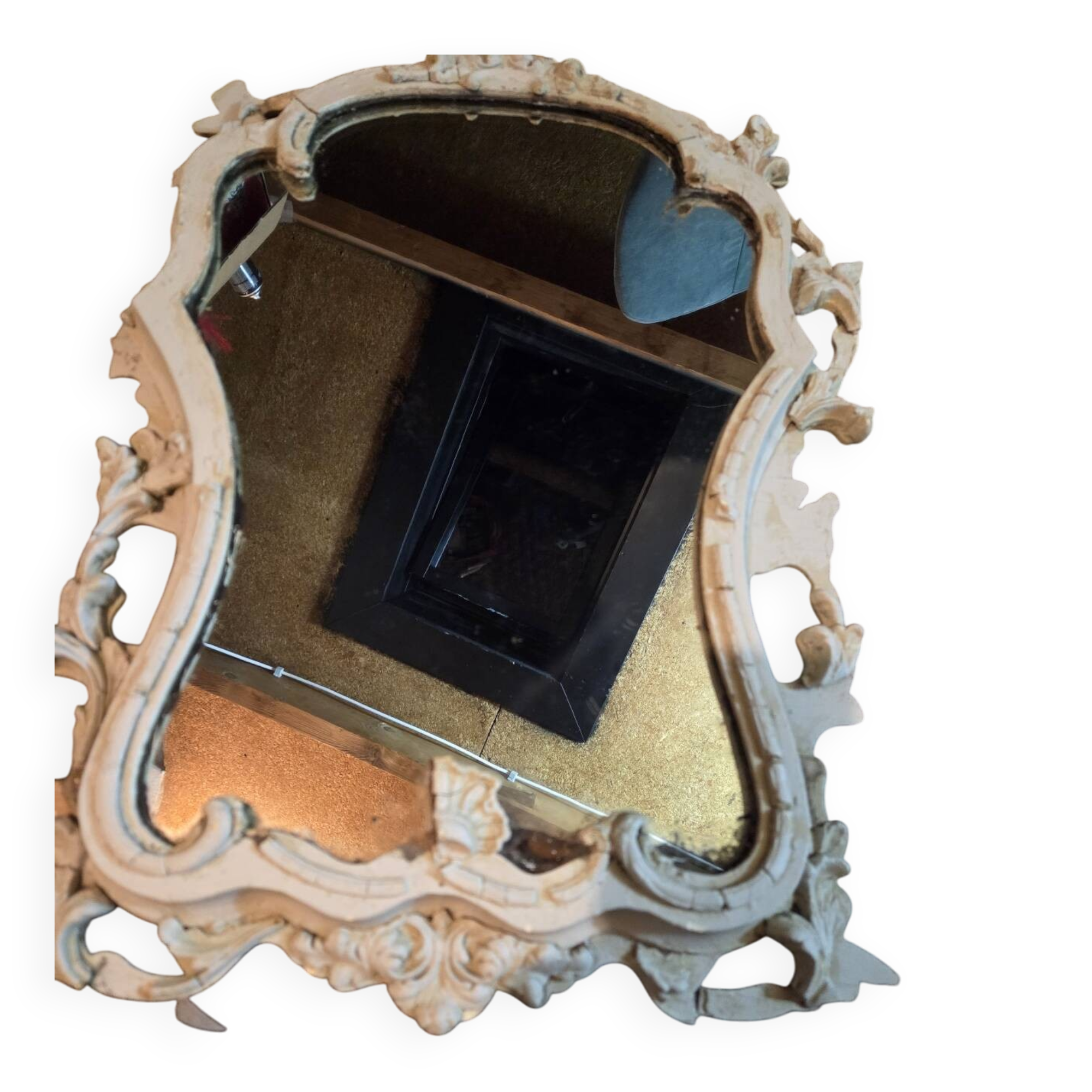 Antique 19th Century Dutch Trumeau Mirror – Rococo Style