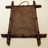 Mirror frame turned wood years 20 46 cm X 40 cm