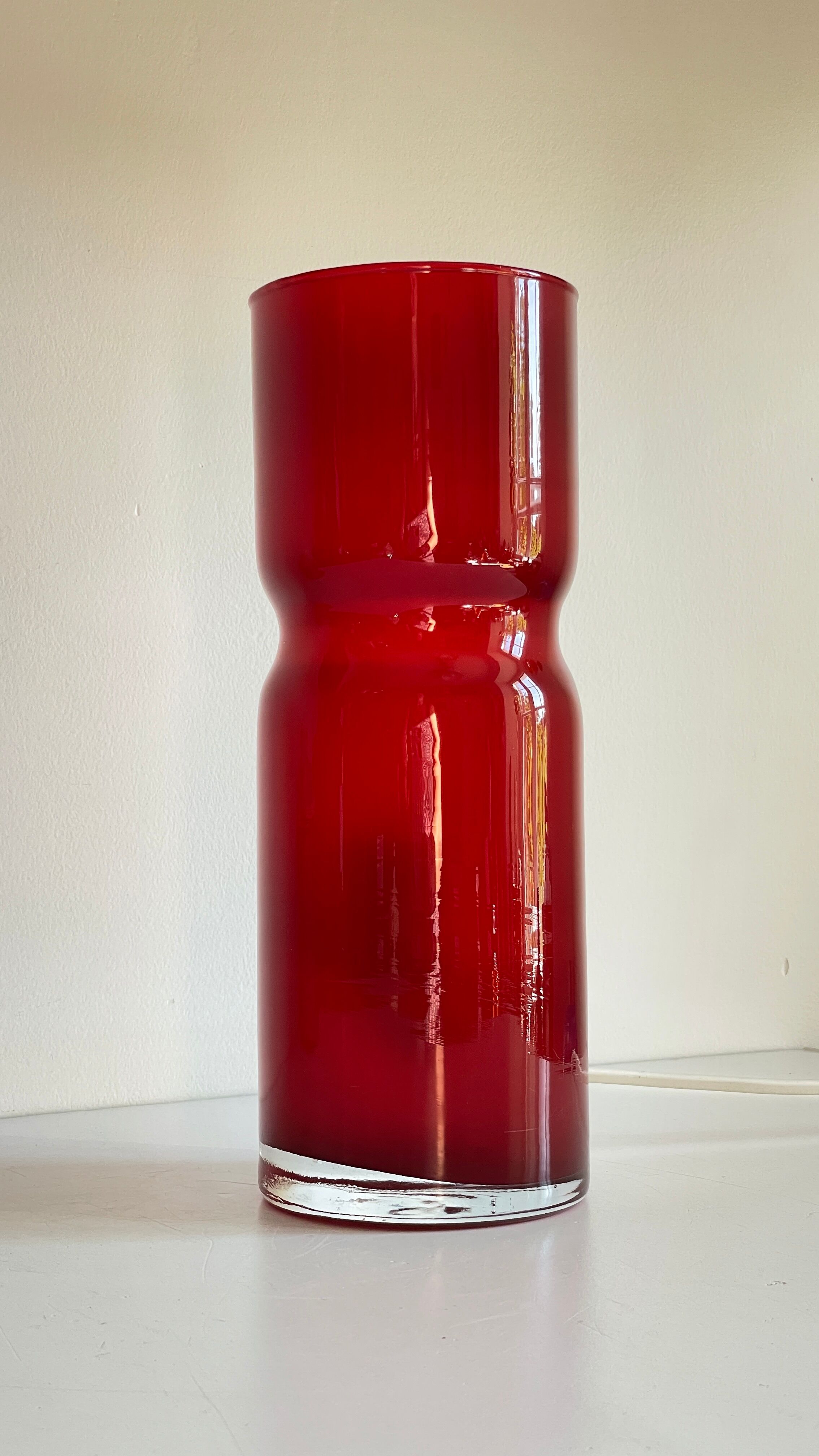 Red glass ambient lamp