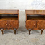 Art Deco bedsides walnut 1930 / 1940