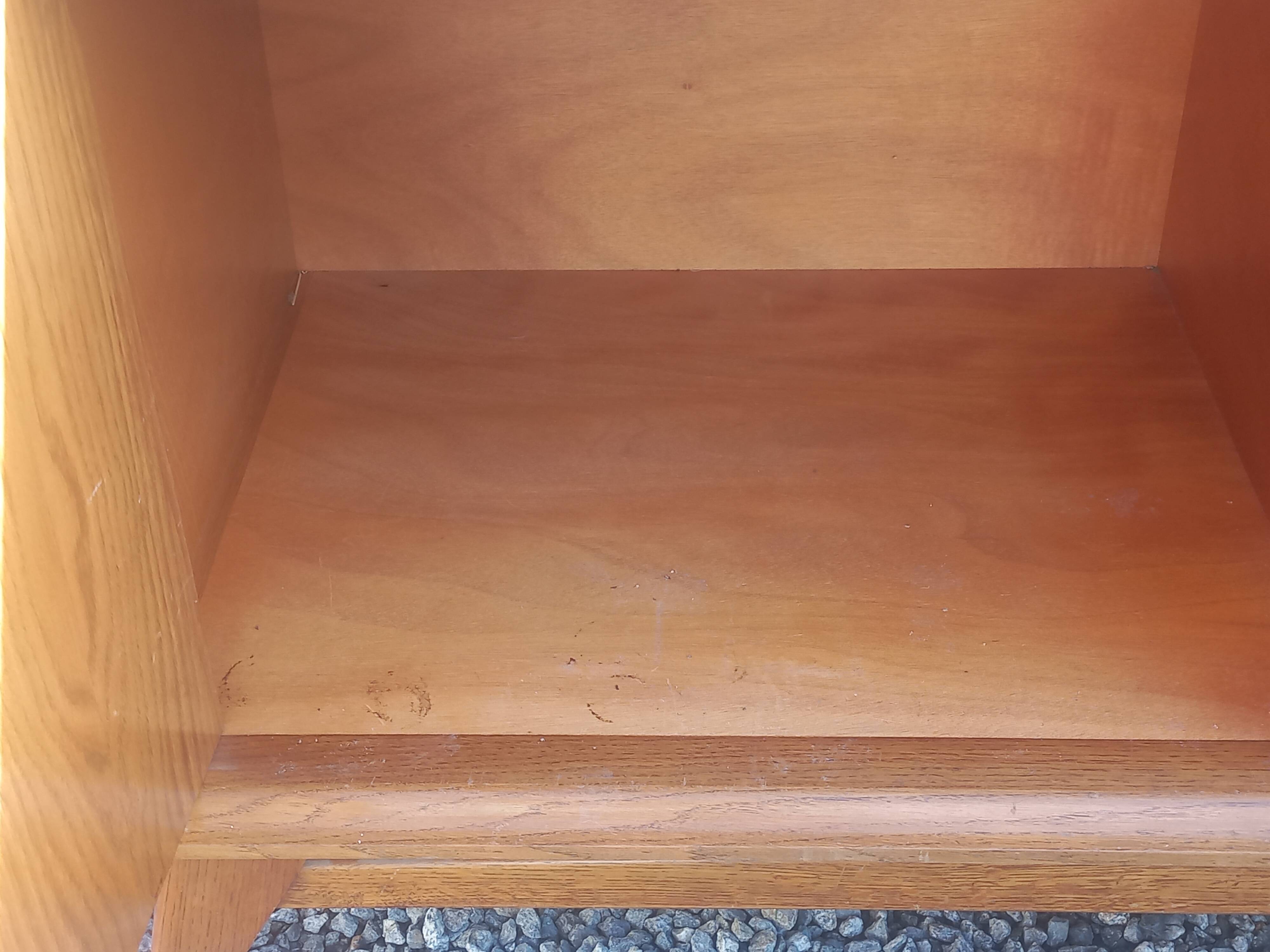 Vintage oak sideboard with splayed legs from the 1950s.