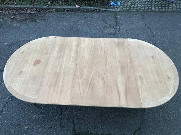 Table à manger ronde extensible Louis XVI du 19ème rénovée 215cm