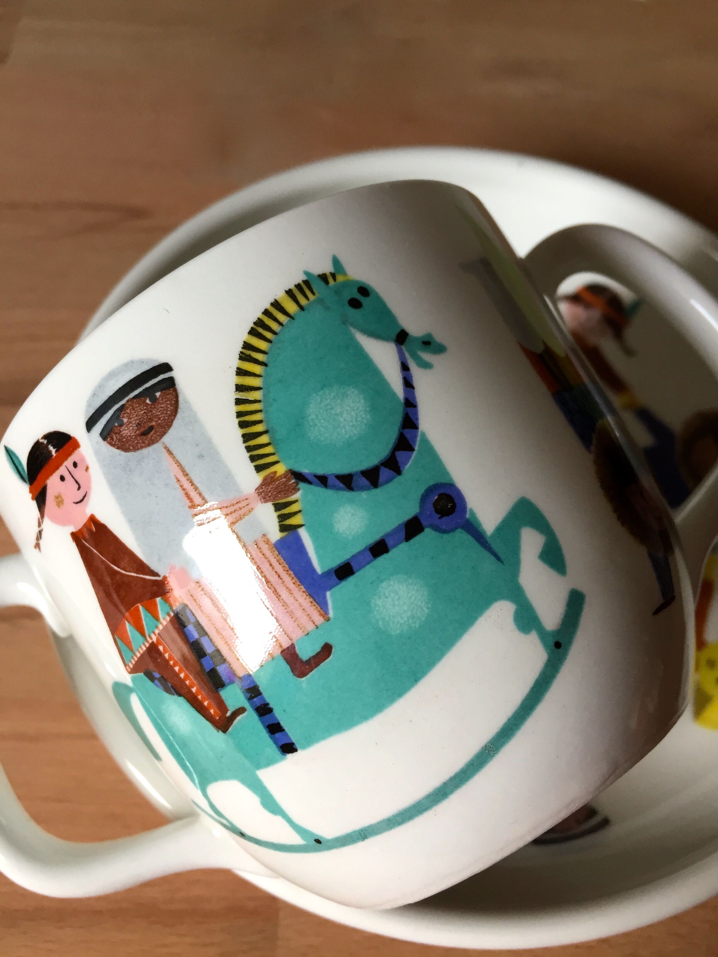 Children's dishes or birth gift Plate and bowl Utan gränser gustavsberg vintage design scan