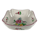 Square salad bowl, lantern model by KG Lunéville, rose pattern.