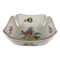 Square salad bowl, lantern model by KG Lunéville, rose pattern.