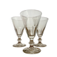Set 3 verres à eau taillés main, XIXème