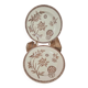 Set of 2 antique ironstone plates, "Daisy" pattern, Grand Dépôt Paris.