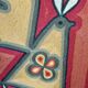 Screen decorated with wool threads, "Huichol" art, Sofia Ribeira, 120 cm