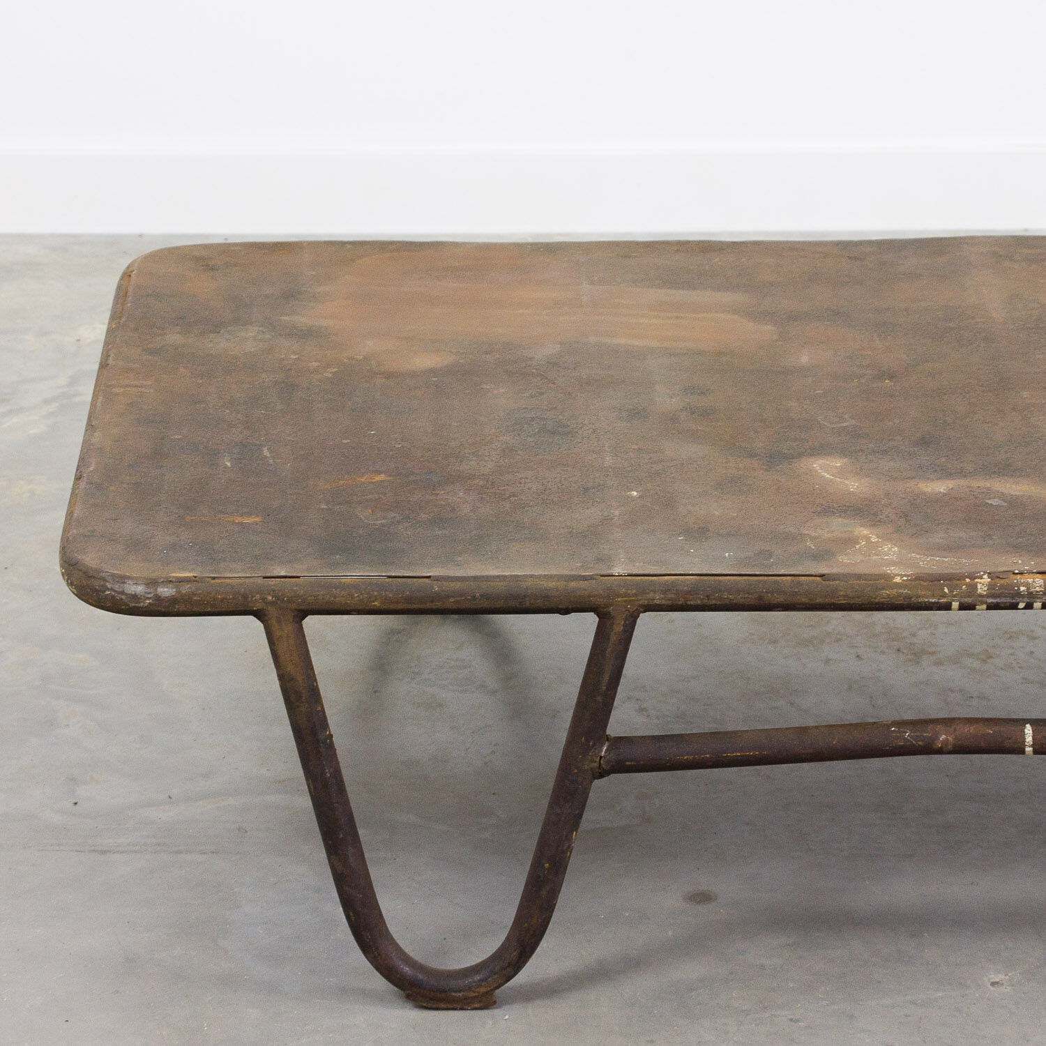 Industrial metal coffee table