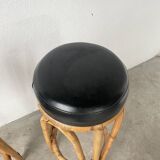 Pair of high rattan stools