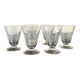 6 verres à vin gravés.