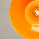Mid-Century Italian Orange Glass & Brass Pendant Lamp