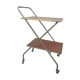 Vintage folding rolling service in Formica and brass plated
