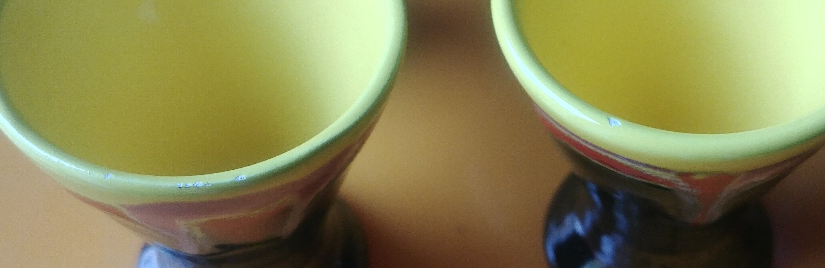 Set of five glazed ceramic coquetiers vintage 60s