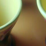 Set of five glazed ceramic coquetiers vintage 60s