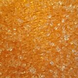 Orange granular resin ball pendant light, 1970