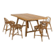 Series of 4 rattan chairs, France, 1960