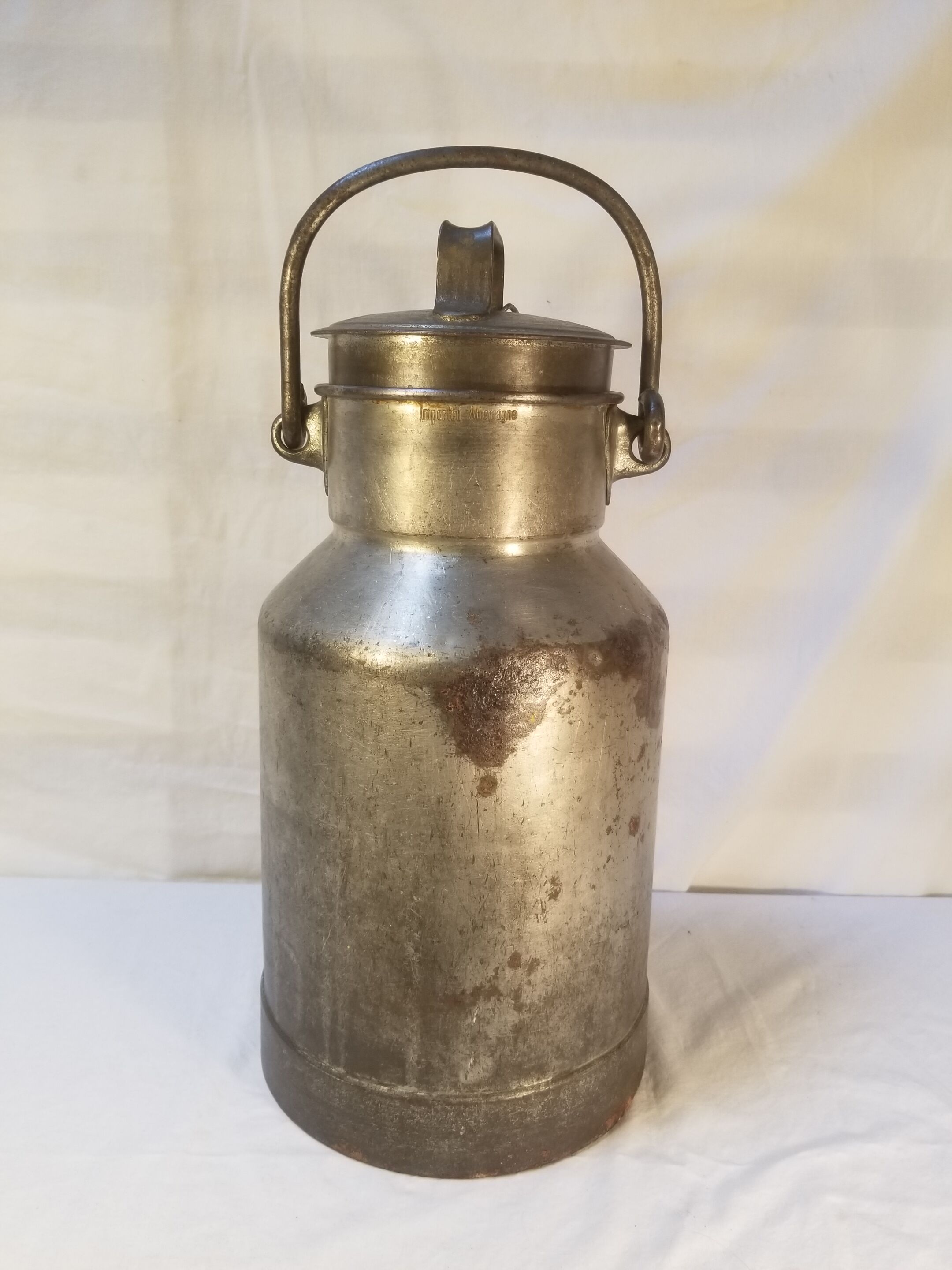 Authentic 10l old metal milk pot