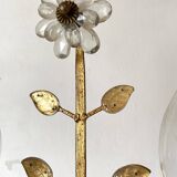 Murano glass flower and foliage wall light Baguès