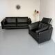Fauteuil design contemporain Intertime I-Cielo en cuir noir