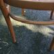 2 light wooden chairs. , seated and fluted backrest. Thonet No 17?