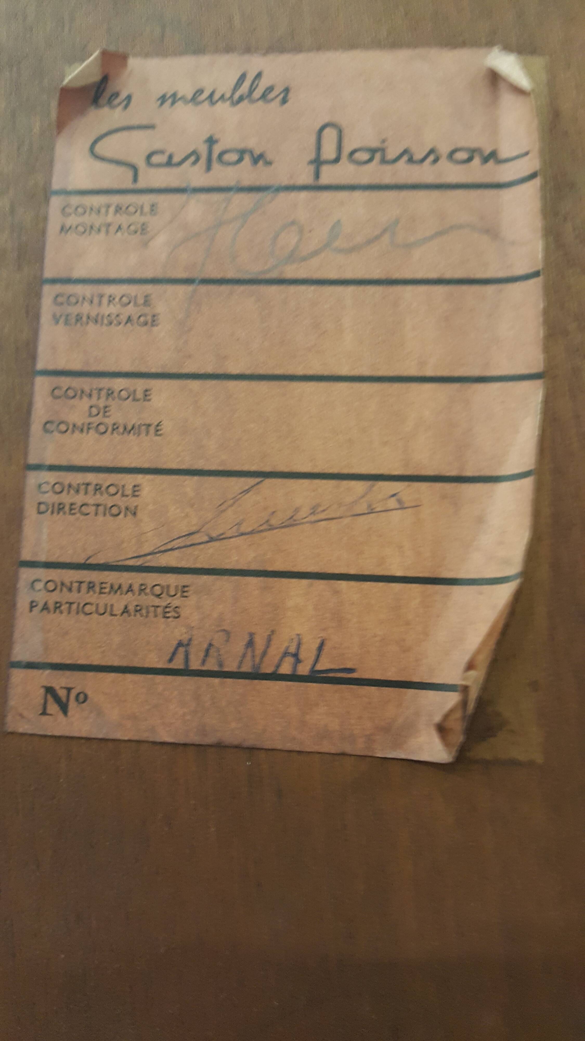 Libary by Gaston Poisson around 1950 teak