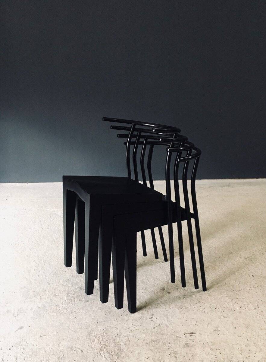 Postmodern Dr. Glob Dining Chairs by Philippe Starck for Kartell, Italy, 1980s, Set of 4