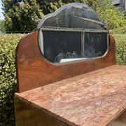 Vintage Art Deco walnut furniture from the 1940s-50s.