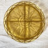 Aperoty servant dish in amber glass