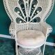 Armchair Emmanuelle white with cushion
