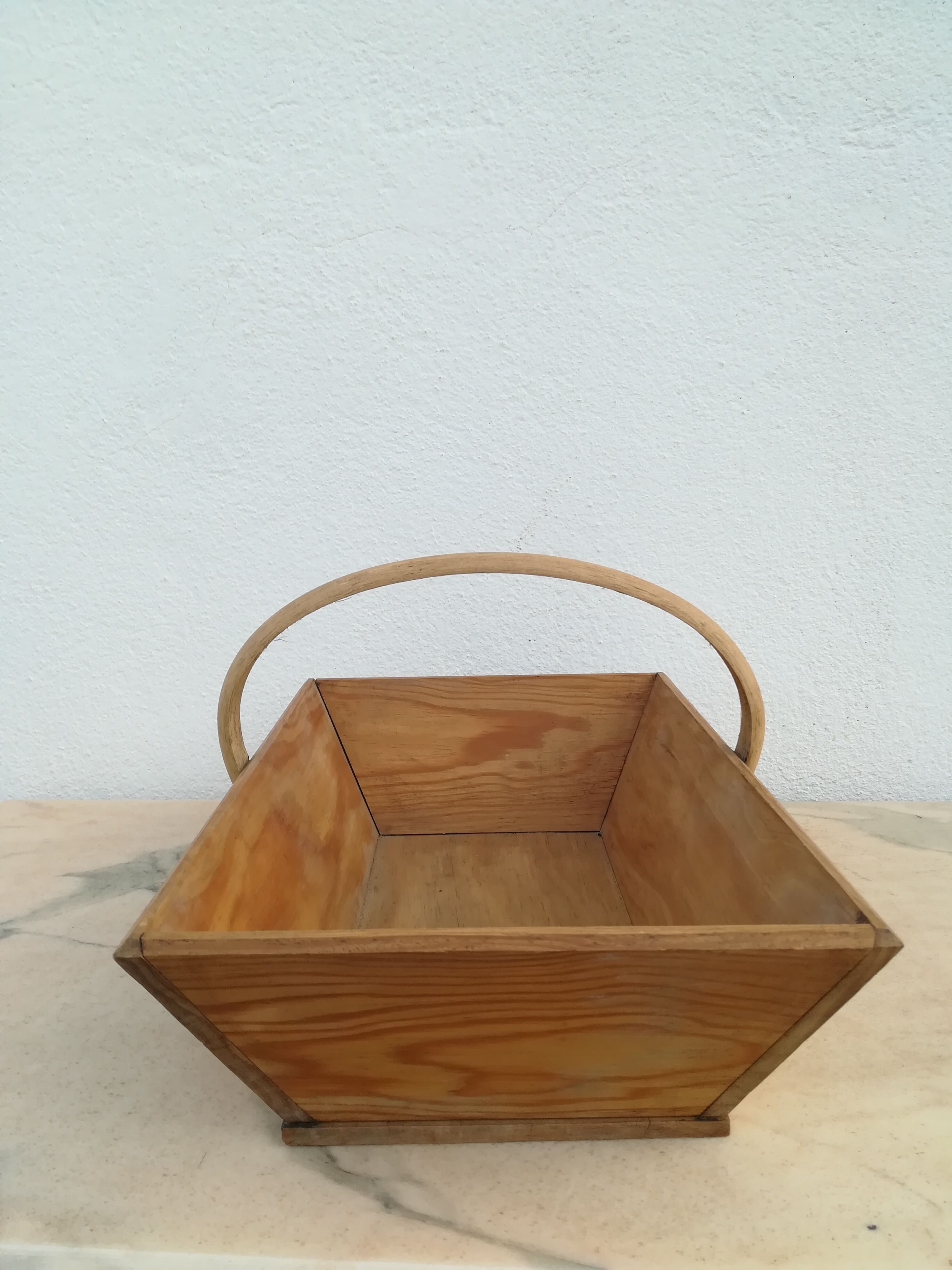 Wooden picking basket