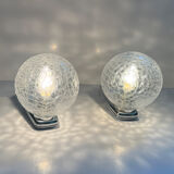 Pair of DusselPlastic wall lamps Germany, 1980s