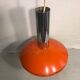 Old hanging UFO Saucer Metal Orange - Chrome Tube 70S Vintage