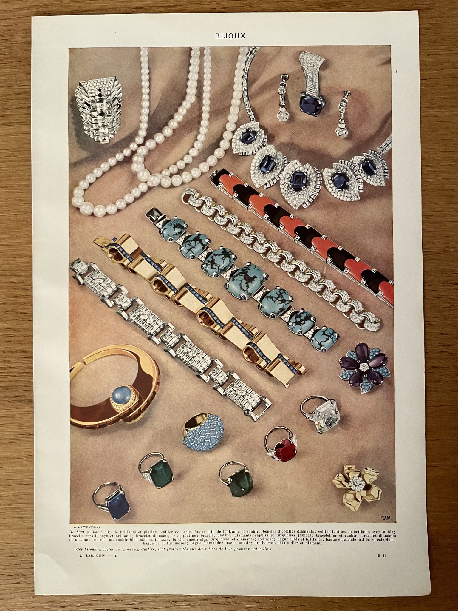 Planche photographique sur les bijoux et la bijouterie - 1940