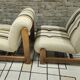 Pair of 1970s loop wool lounge chairs