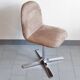Set of 4 vintage 1970 chairs in suede & steel